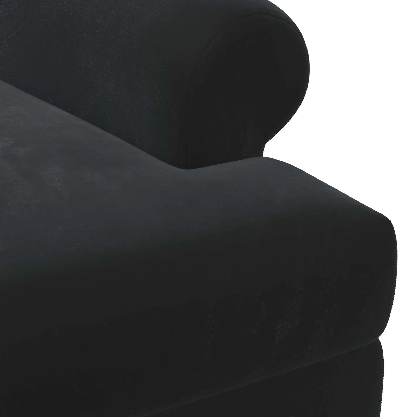 Dvojnica s gumbi Črna 120 x 66 x 78 cm Žamet - slika 6