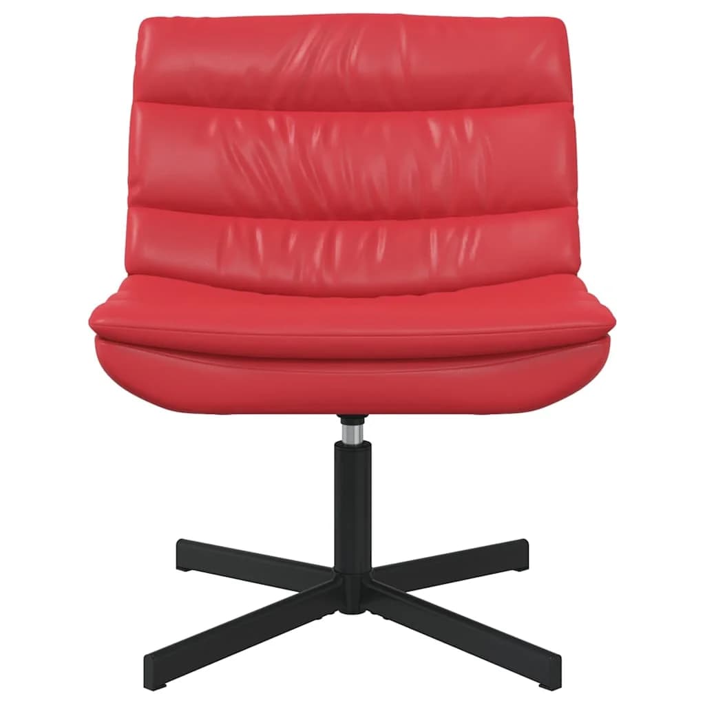 Vrtljiv stol Rdeča 63 x 75 x 76 cm Umetno usnje - slika 4