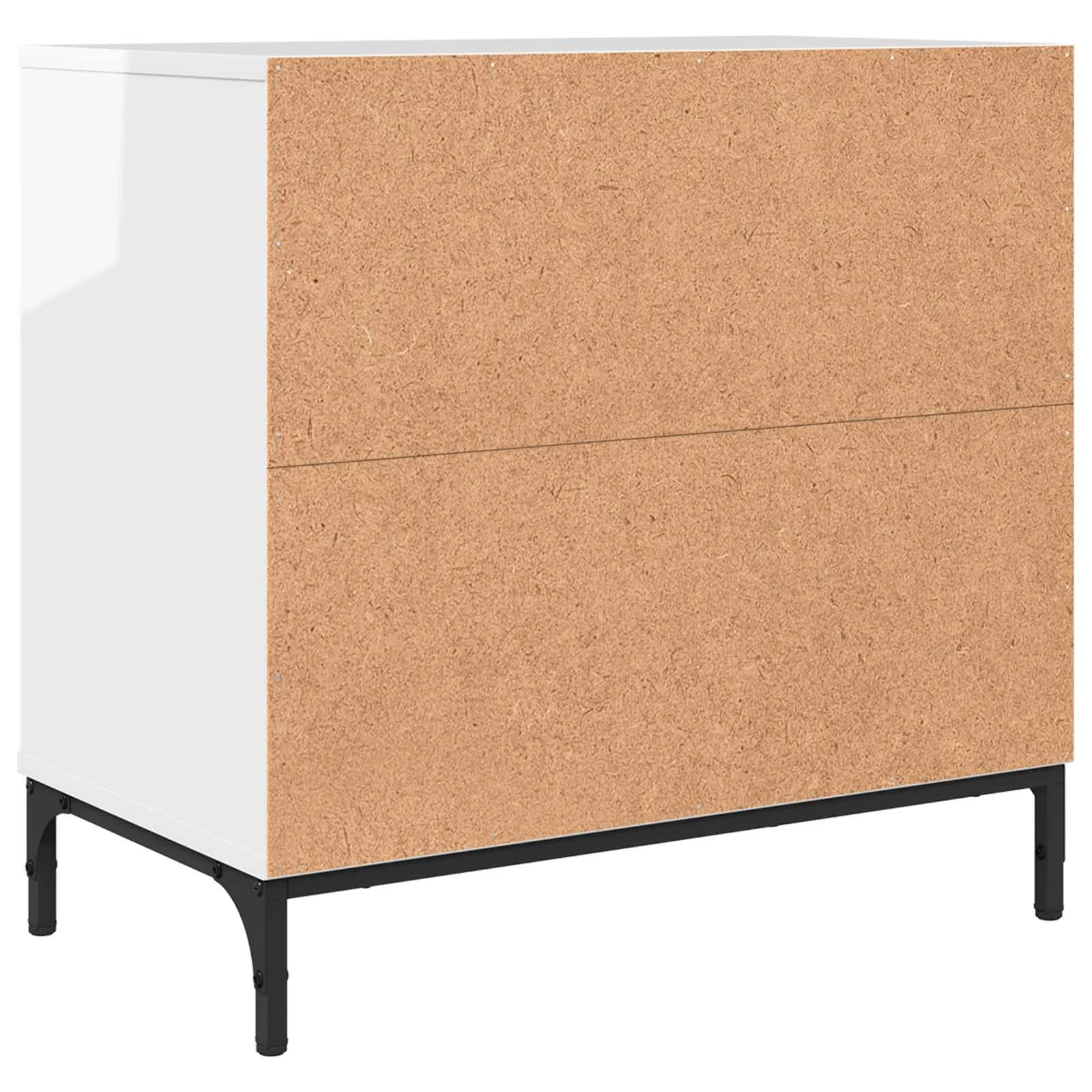 Nočna omarica Bela z visokim sijajem 63.5 x 36 x 61 cm - slika 8