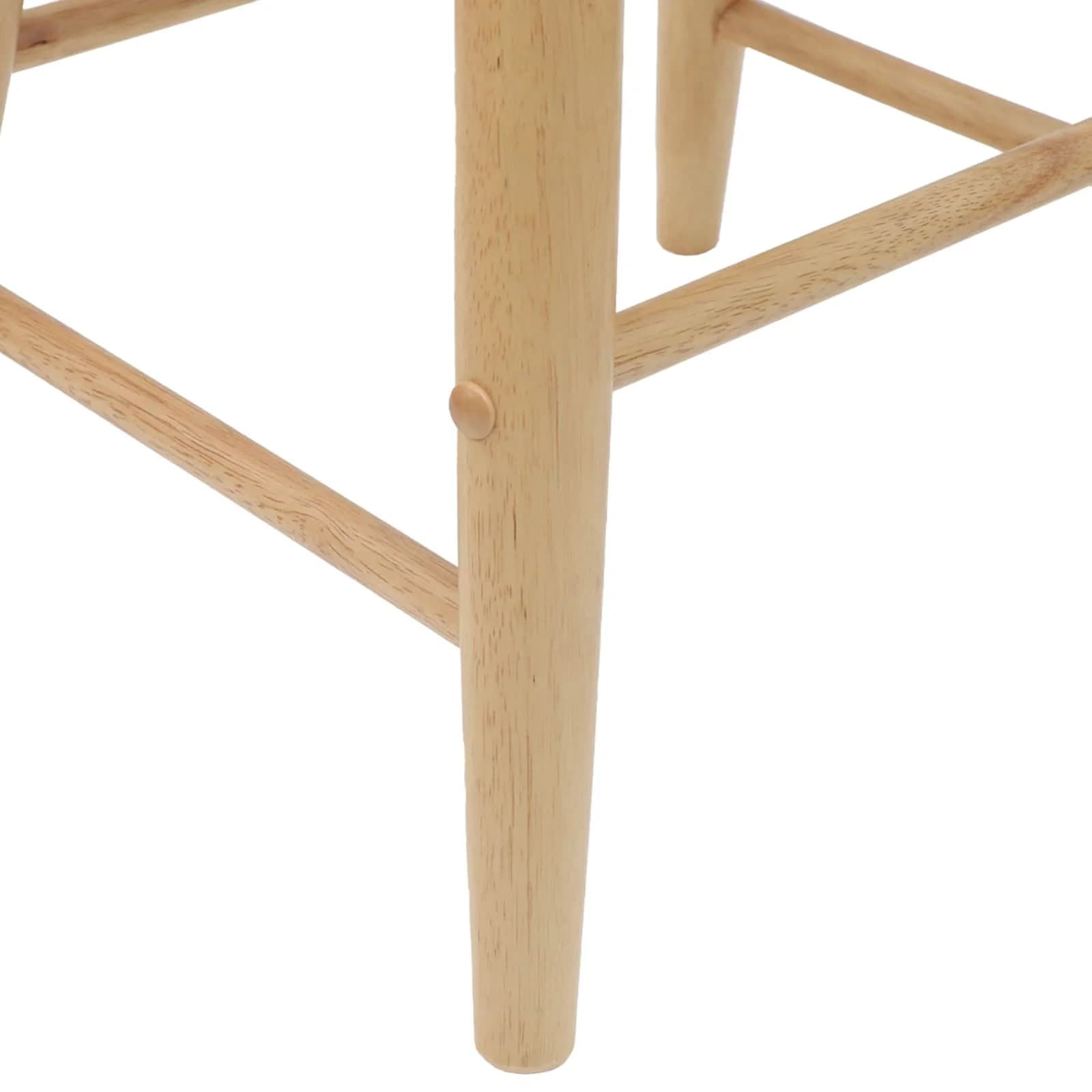 Jedilni stoli 2 kos Masivno gumovo les Naravna 46 x 37 x 63 cm - slika 7