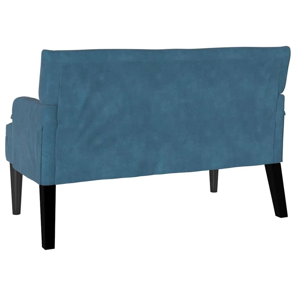 Chesterfield klop Modra 112 x 65,5 x 75 cm Žamet - slika 6