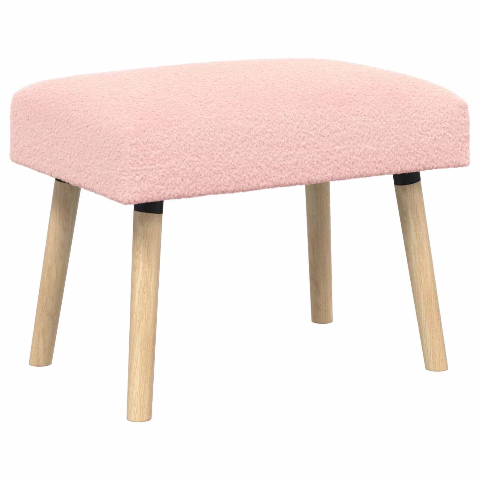 klop Enobarvno Roza 60 x 40 x 45 cm Bouclé - slika 2