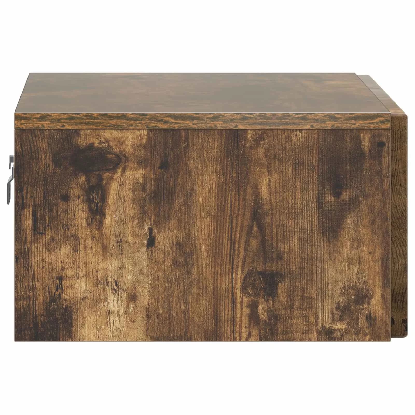 Stenski nočni omarici 2 kos Dimljen hrast 49 x 34,5 x 20 cm - slika 8