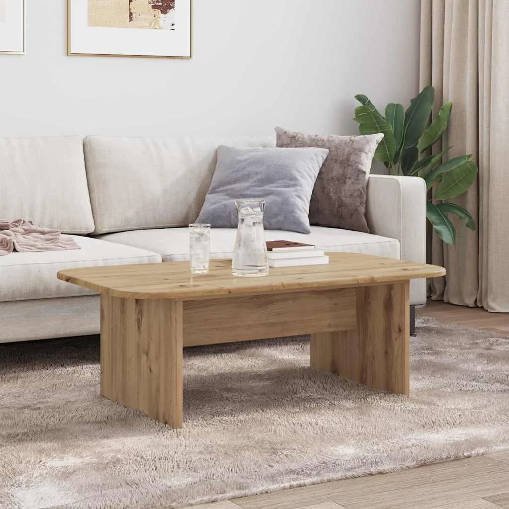 Klubska miza Umetni hrast 93 x 53 x 33 cm Inženirski les - slika 4
