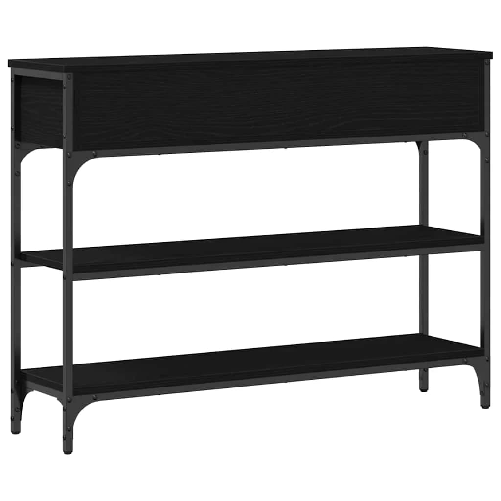 Konzolna miza Črna Orehovina 100 x 25 x 75 cm Inženirski les - slika 8