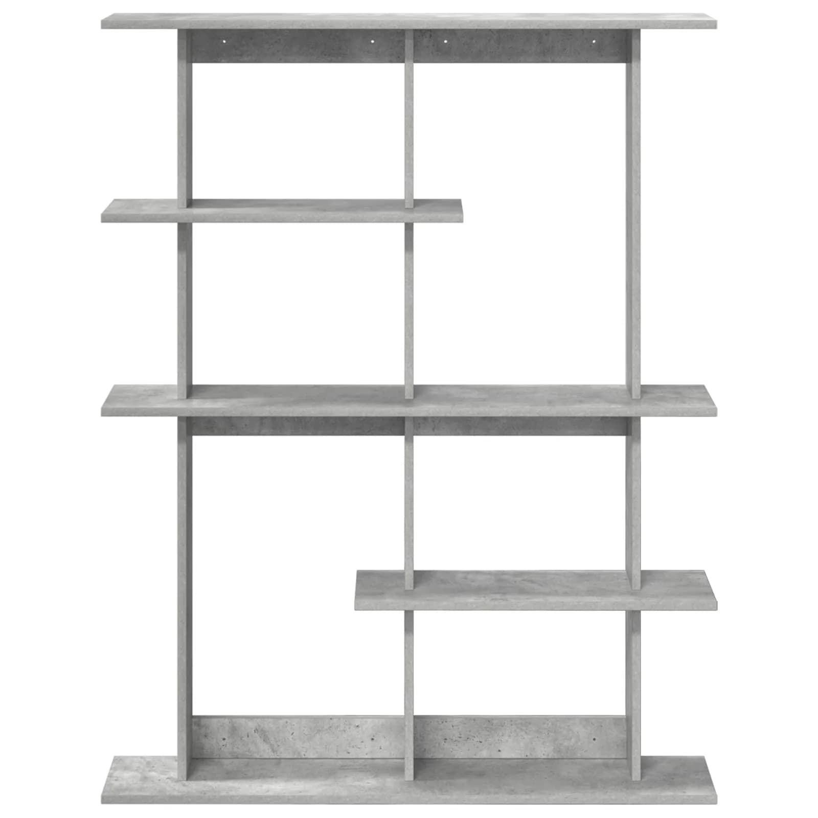 Stenska polica Betonsko siva 102 x 20 x 130 cm Inženirski les - slika 4