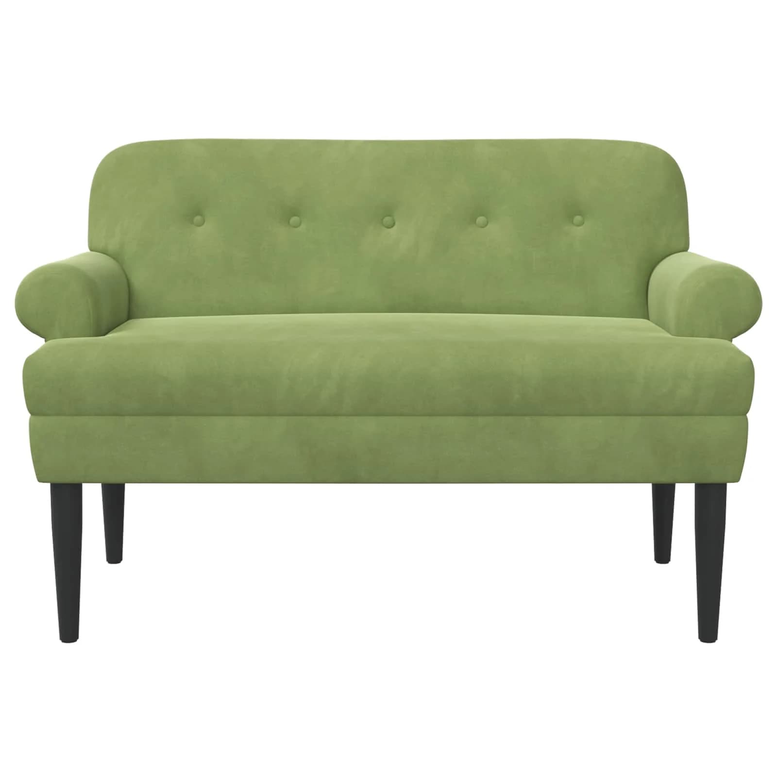 Dvojnica s gumbi Svetlo zelena 120 x 66 x 78 cm Žamet - slika 3