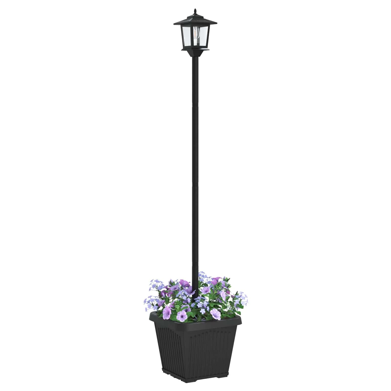 Sončna svetilka s korito with LED Bulb Črna 32 x 32 x 158 cm - slika 3