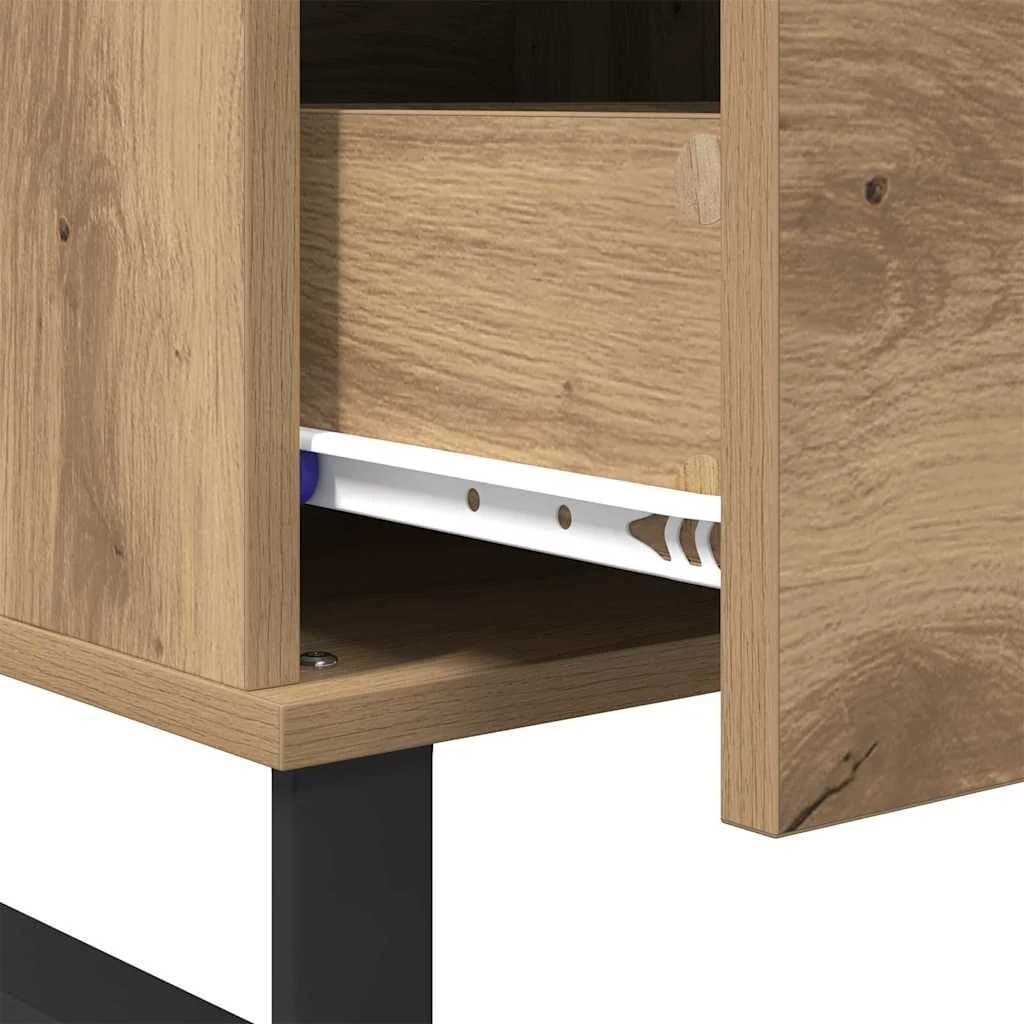 Klubska miza Umetni hrast 90 x 50 x 36,5 cm Inženirski les - slika 9