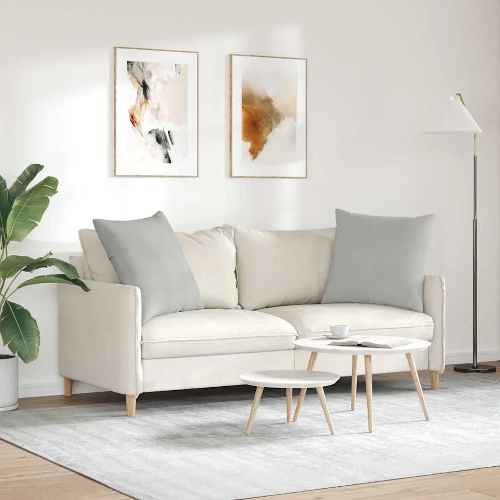 Blazine za kavč 2 pcs Svetlo siva 80 x 80 cm blago - slika 4