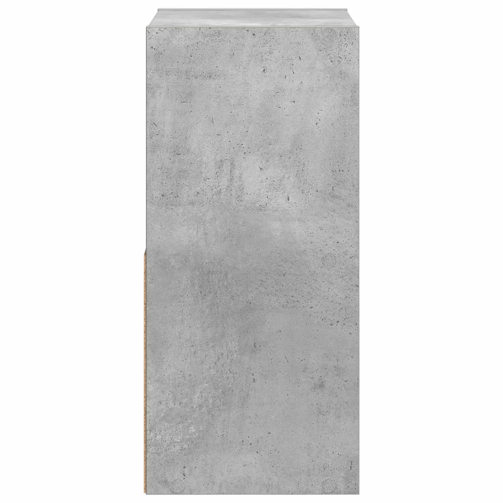 Nočna omarica Betonsko siva 30,5 x 27 x 59,5 cm Inženirski les - slika 7