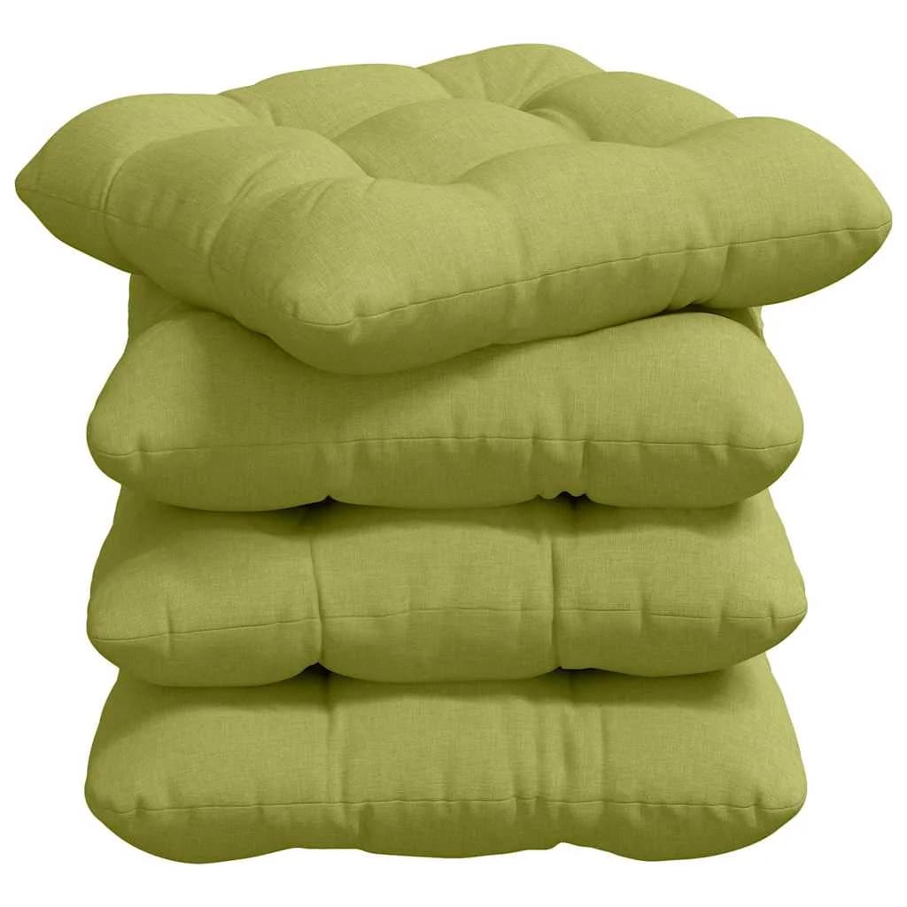 Sedežne blazine 4 kos Blago Svetlo zelena 45 x 45 x 12 cm - slika 2