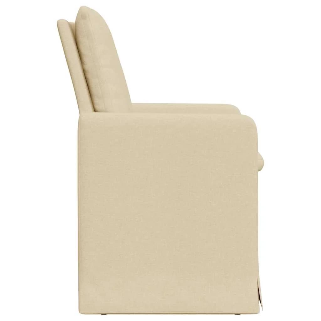 Jedilni stoli 2 kos blago krema 57 x 67 x 98 cm - slika 5