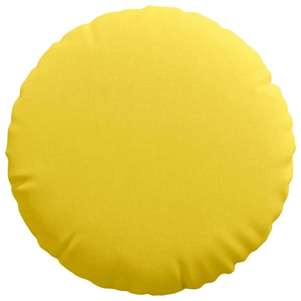 Sedežne blazine 2 kos blago Svetlo rumena Ø80 x 29 cm - slika 6