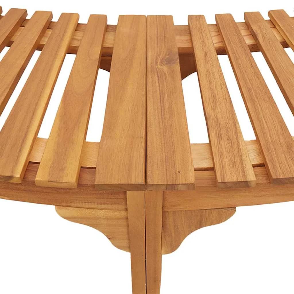 Obrobje vroče kadi Rjava Ø255 x 55,5 cm Masiven les akacije - slika 11