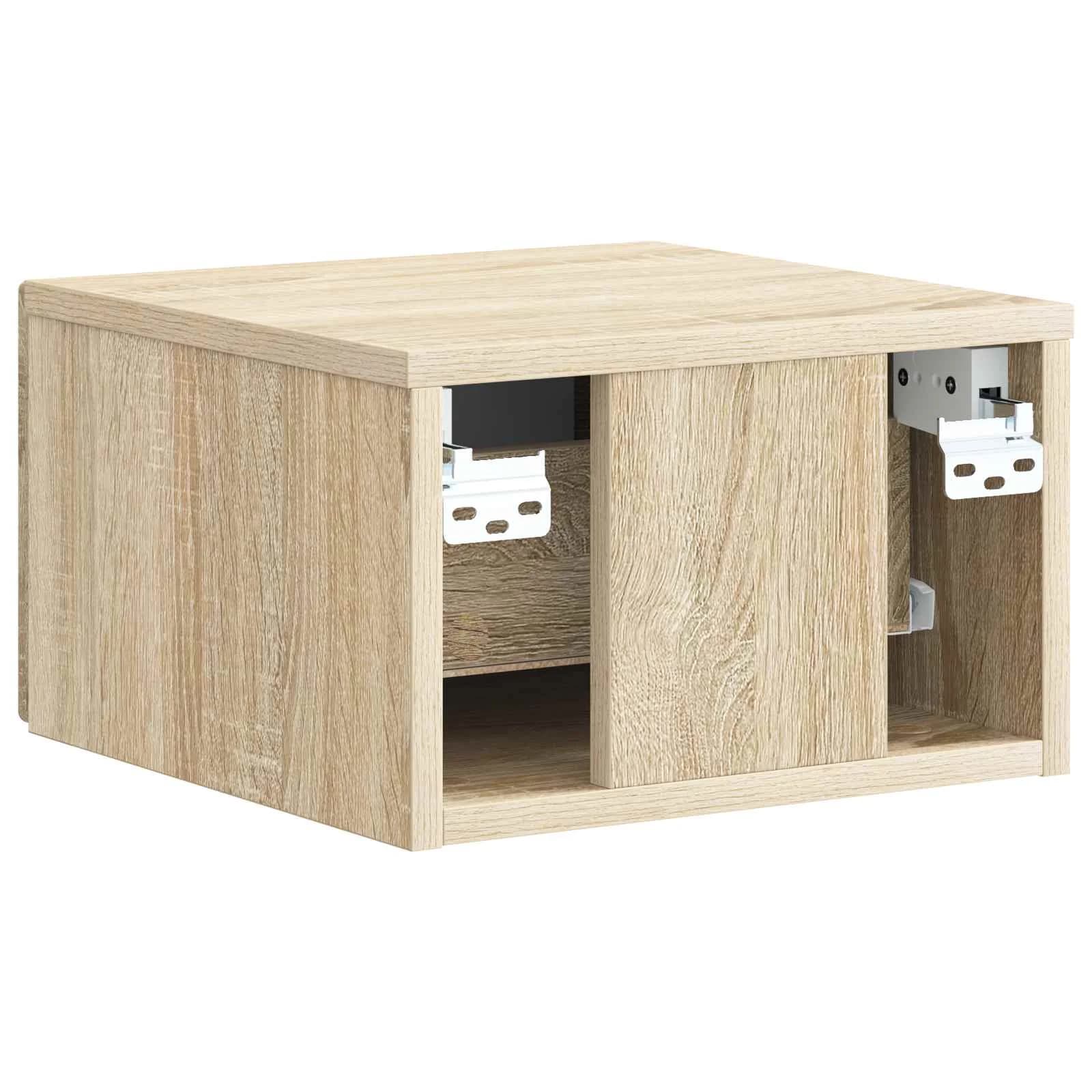Stenski nočni omarici 2 kos Sonoma hrast 33 x 34,5 x 20 cm - slika 9