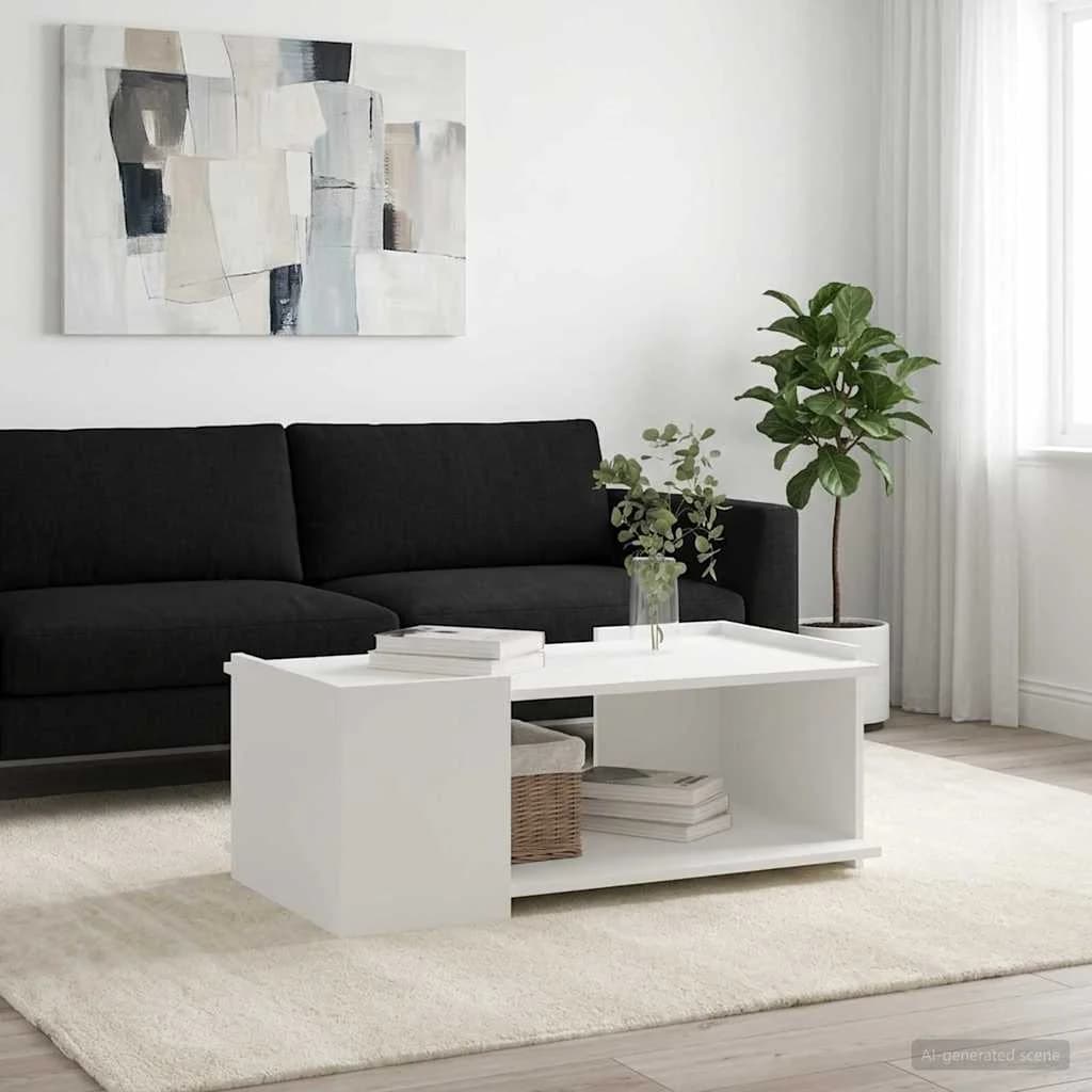 Klubska miza Bela 90 x 50 x 33 cm Inženirski les