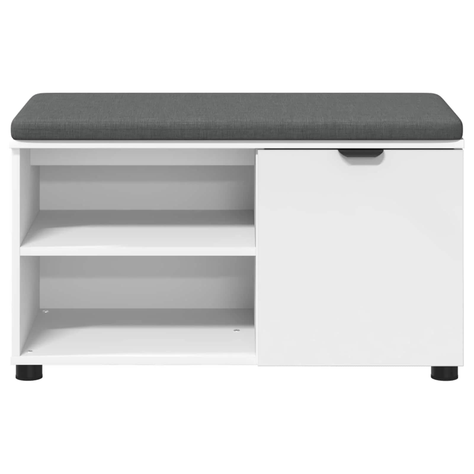 Haldna klop Bela 80 x 38 x 46 cm Oblikovan Les in Tkanina - slika 6