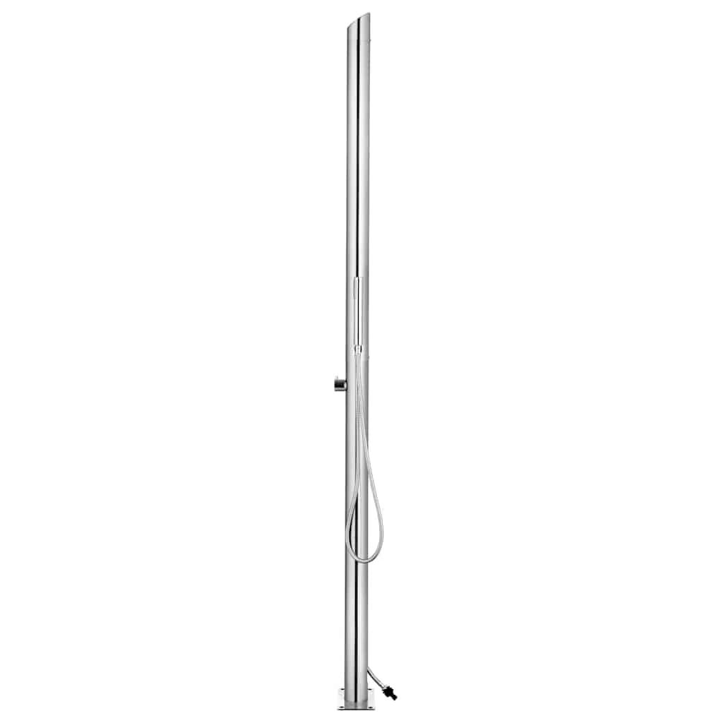 Vrtni tuš z rjavim podstavkom 225 cm nerjaveče jeklo - slika 4