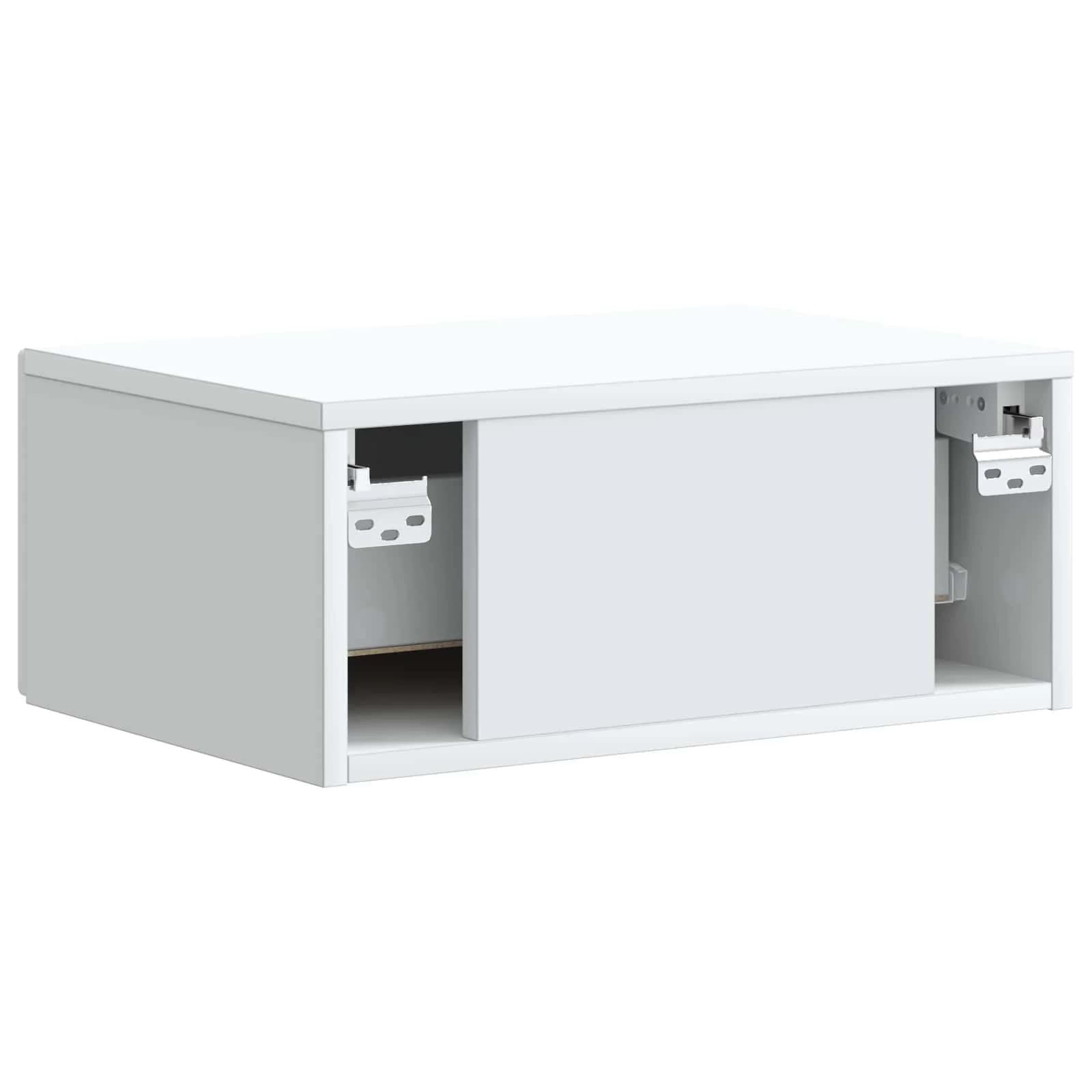 Stenski nočni omarici 2 kos Bela 49 x 34,5 x 20 cm - slika 9