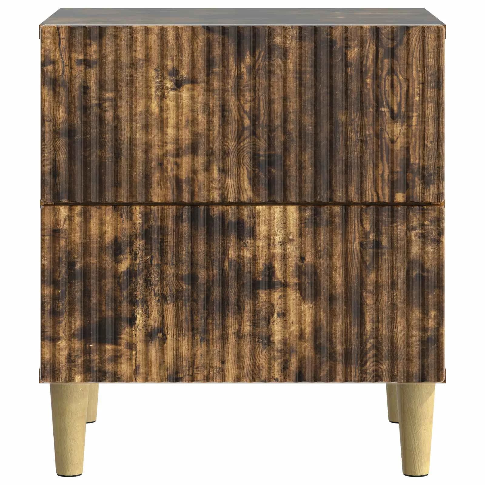 Nočna omarica Dimljen hrast 43 x 34,5 x 48 cm Inženirski les - slika 5