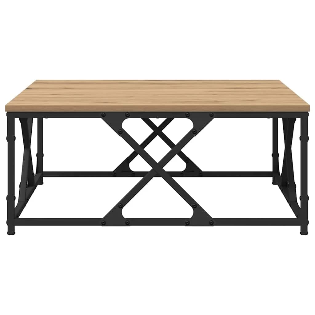 Klubska miza Umetni hrast 70 x 70 x 30 cm Inženirski les - slika 5