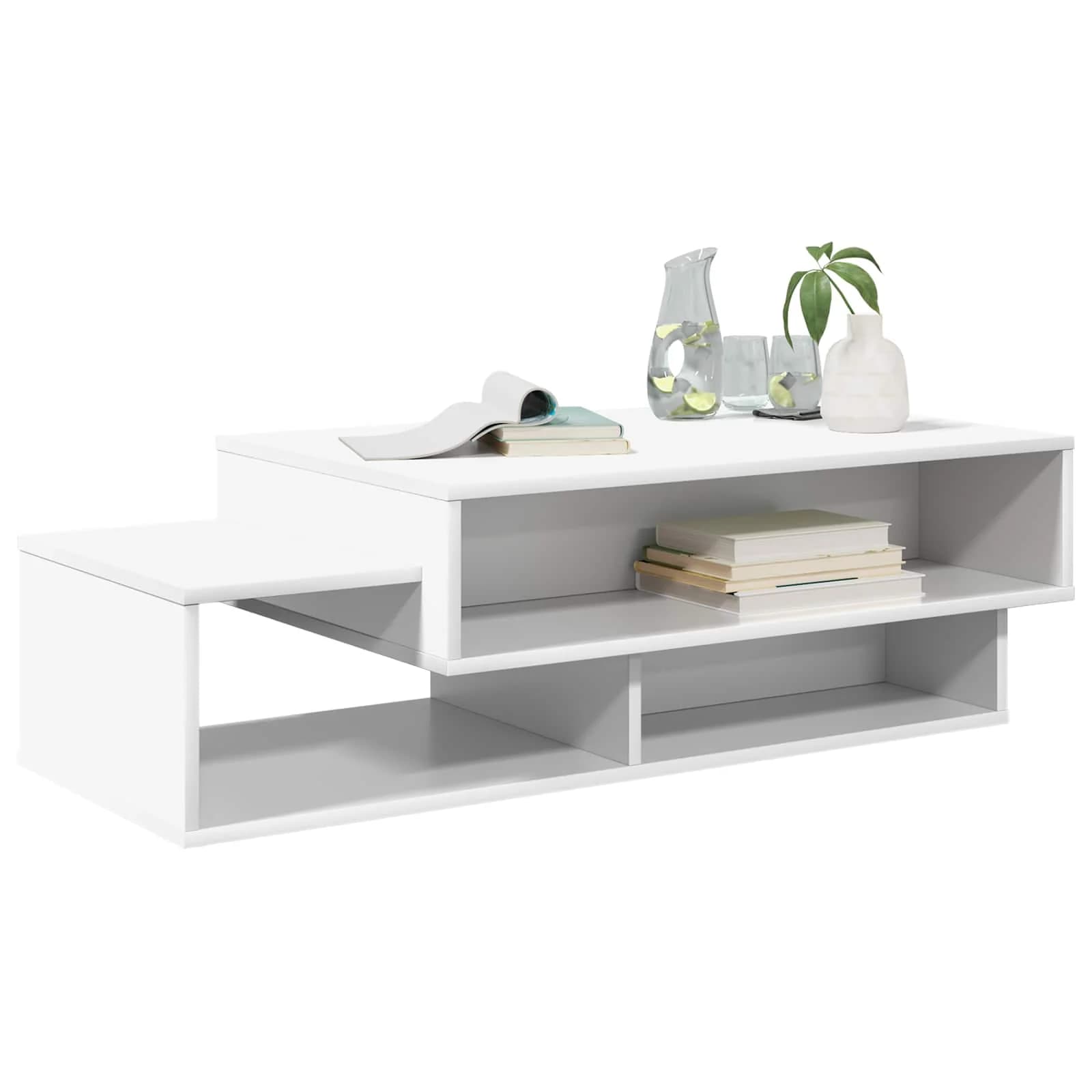 Klubska miza Bela 105 x 50 x 32,5 cm Inženirski les - slika 3