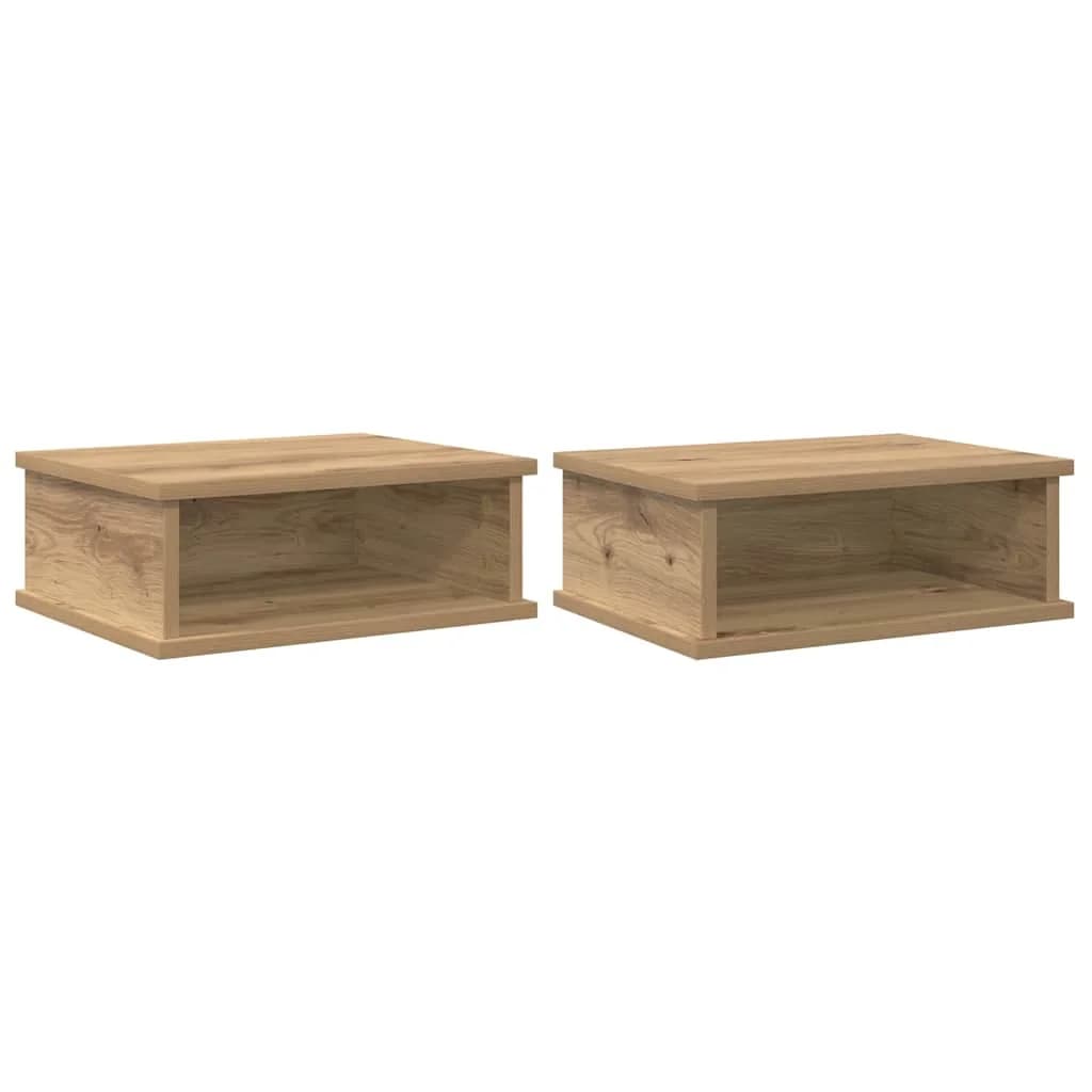 Nočna omarica 2 kos Umetni hrast 40 x 31 x 15 cm Inženirski les - slika 2