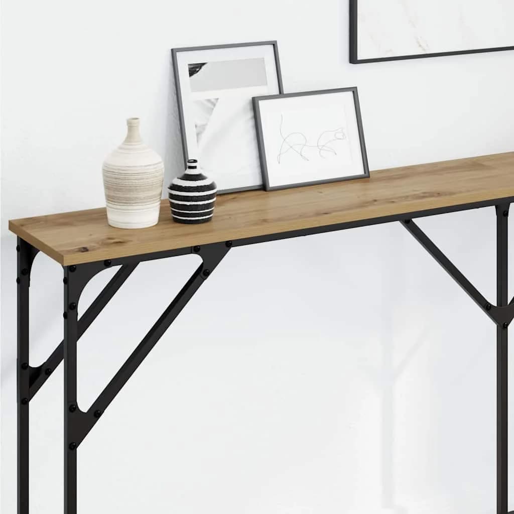 Konzolna miza artisan hrast 180 x 23 x 75 cm - slika 4