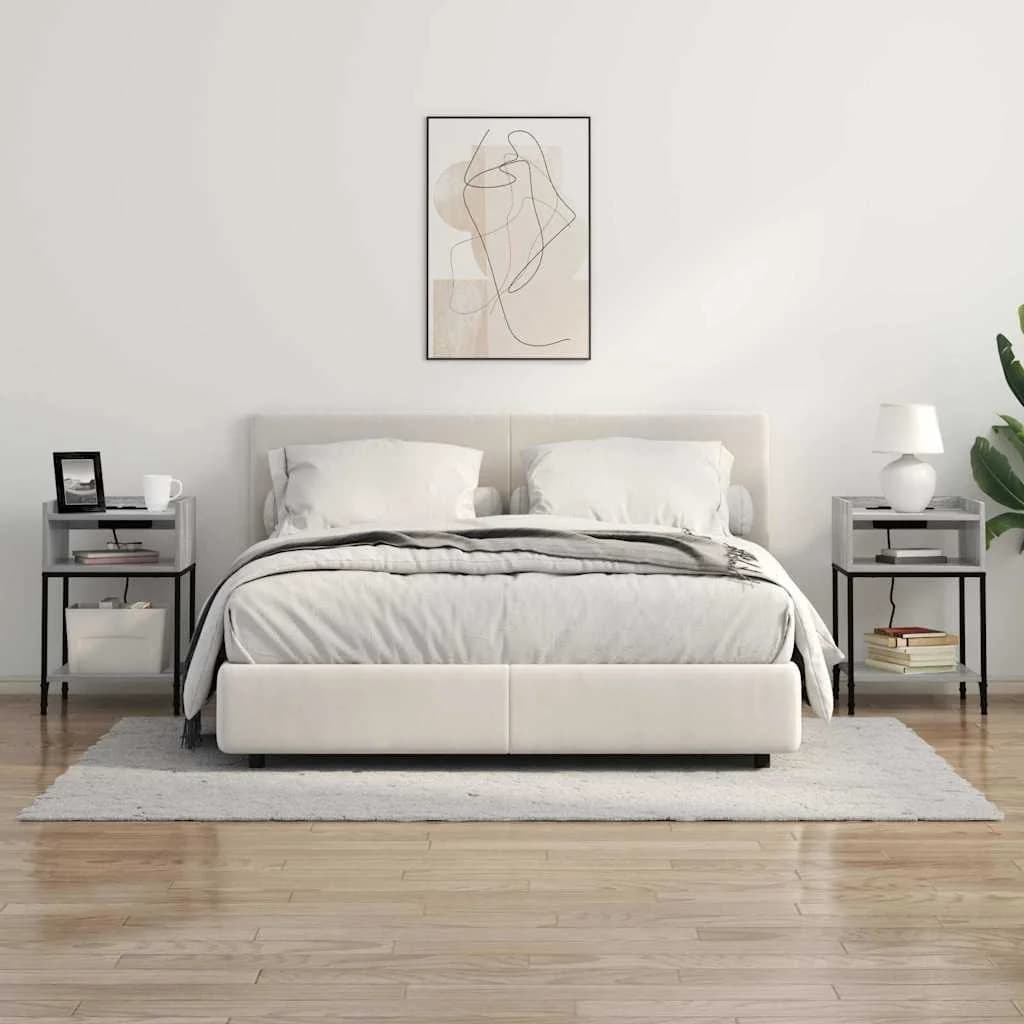 Nočna omarica Siva Sonoma 40 x 40 x 61 cm Inženirski les - slika 4