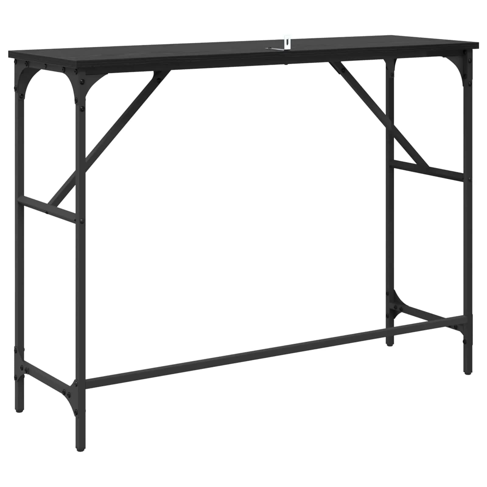 Konzolna miza Črna Orehovina 100 x 32 x 75 cm Inženirski les - slika 7