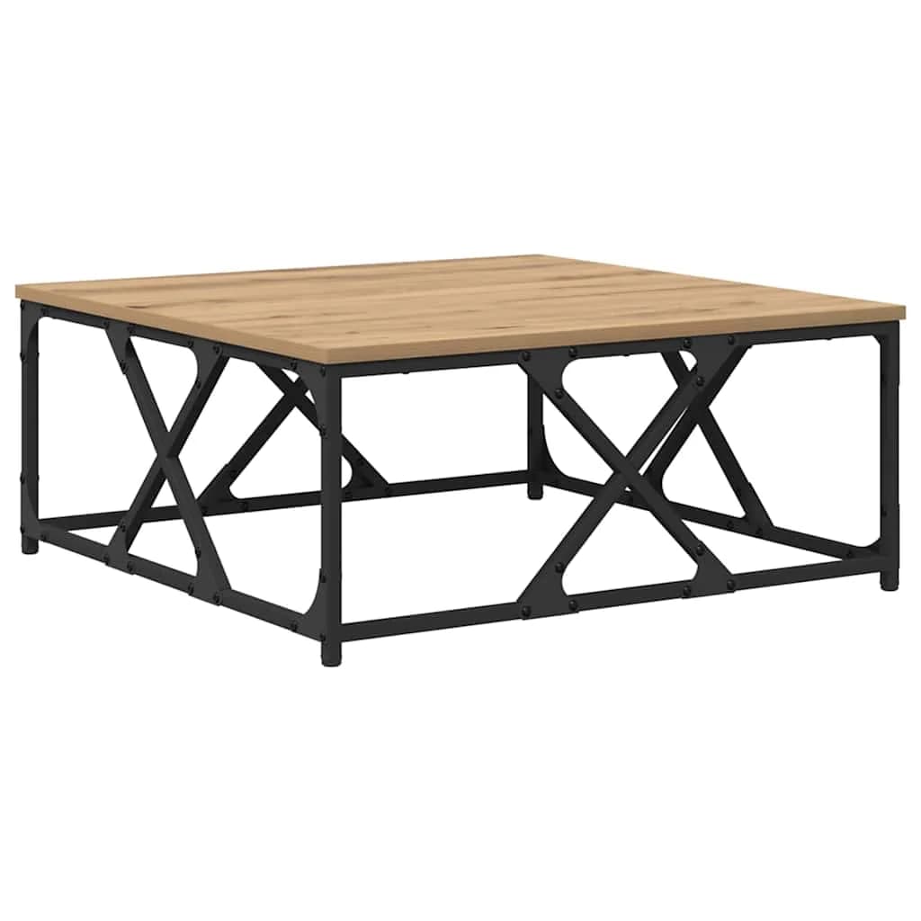 Klubska miza Umetni hrast 70 x 70 x 30 cm Inženirski les - slika 2