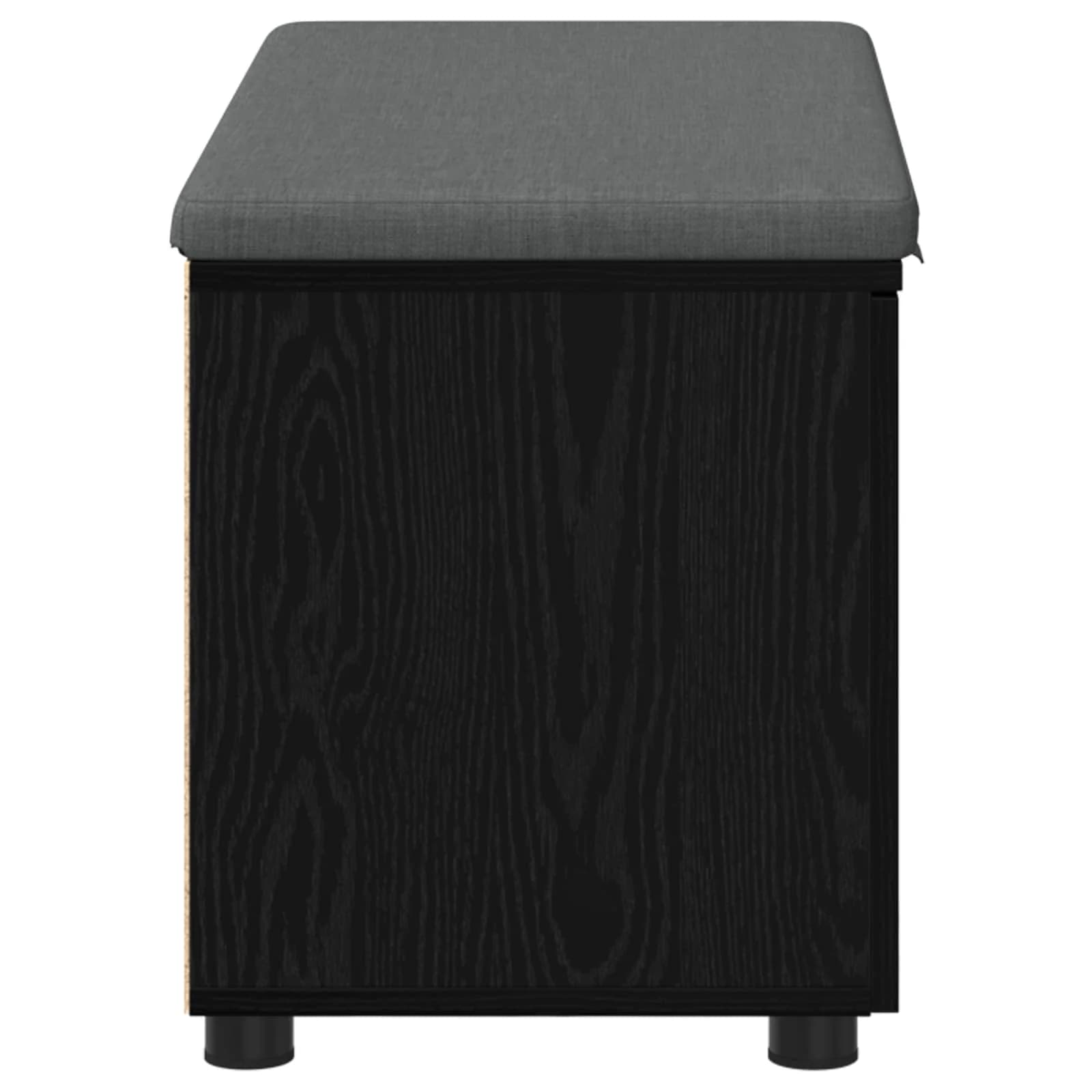 Haldna klop Črni Hrast 80 x 38 x 46 cm Oblikovan Les in Tkanina - slika 7