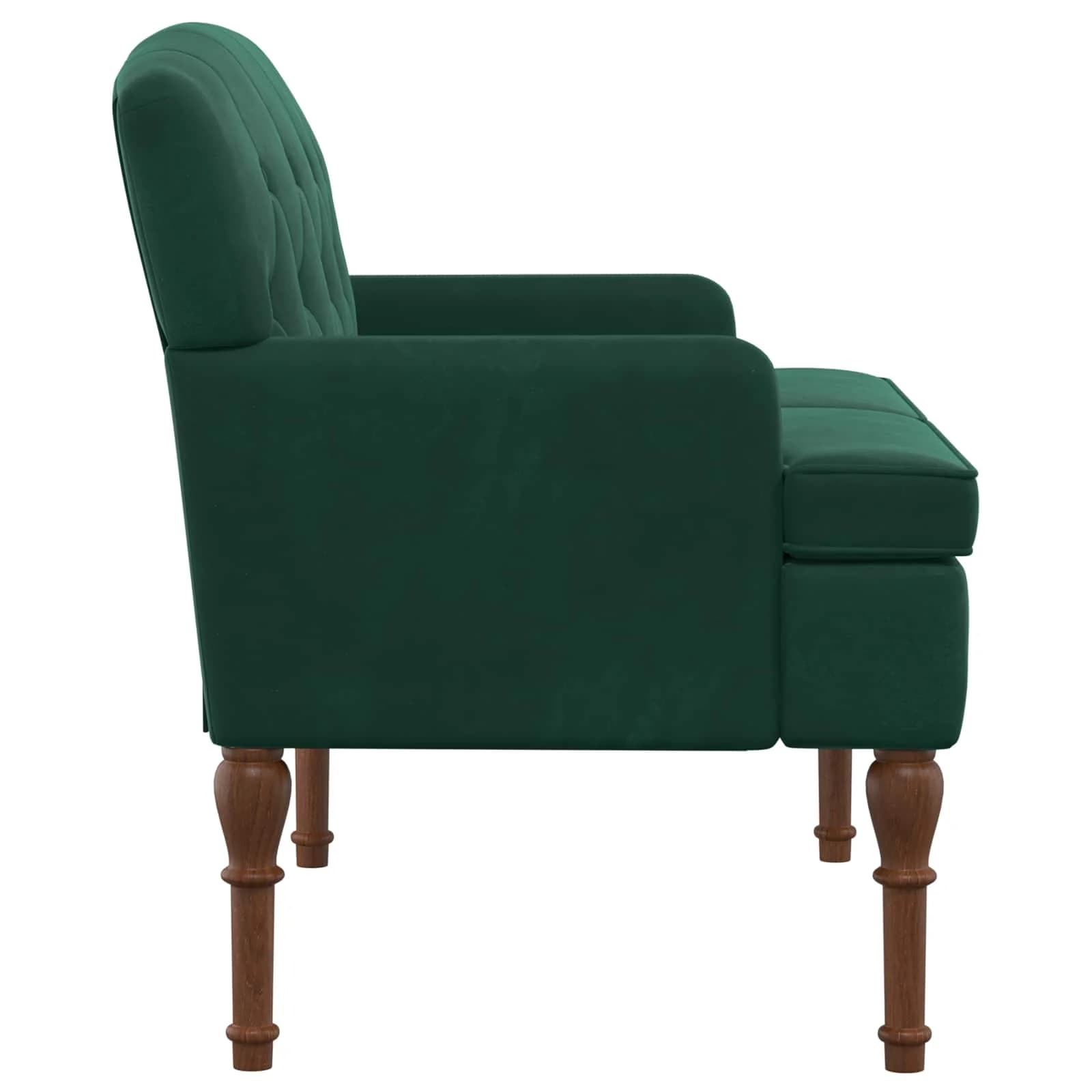 Dvojnica s gumbi Temno zelena 111 x 65 x 79 cm Žamet - slika 4