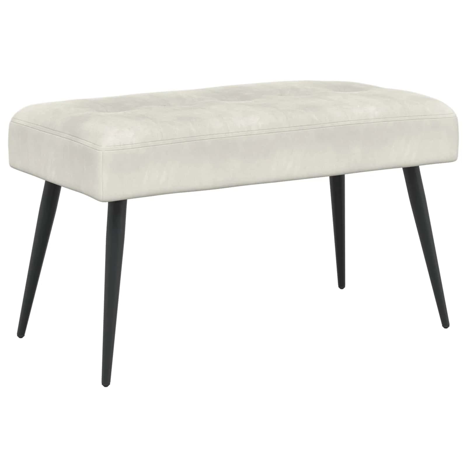 Klop s gumbnim oblazinjenjem Krem 80 x 40 x 46 cm Žamet - slika 2