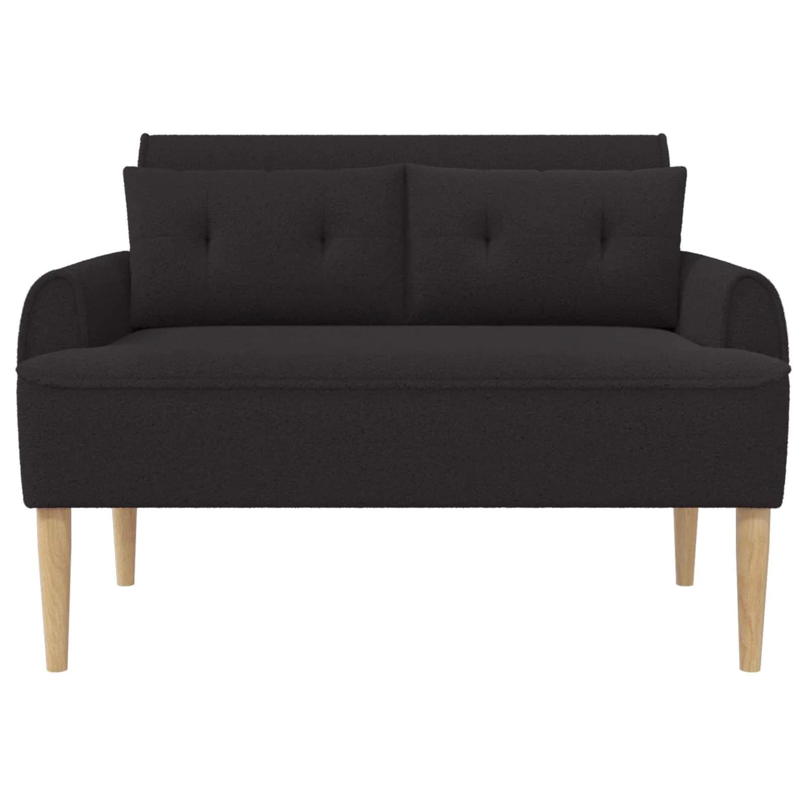 Dvojnica s gumbi Črna 117 x 67 x 77 cm Bouclé - slika 3