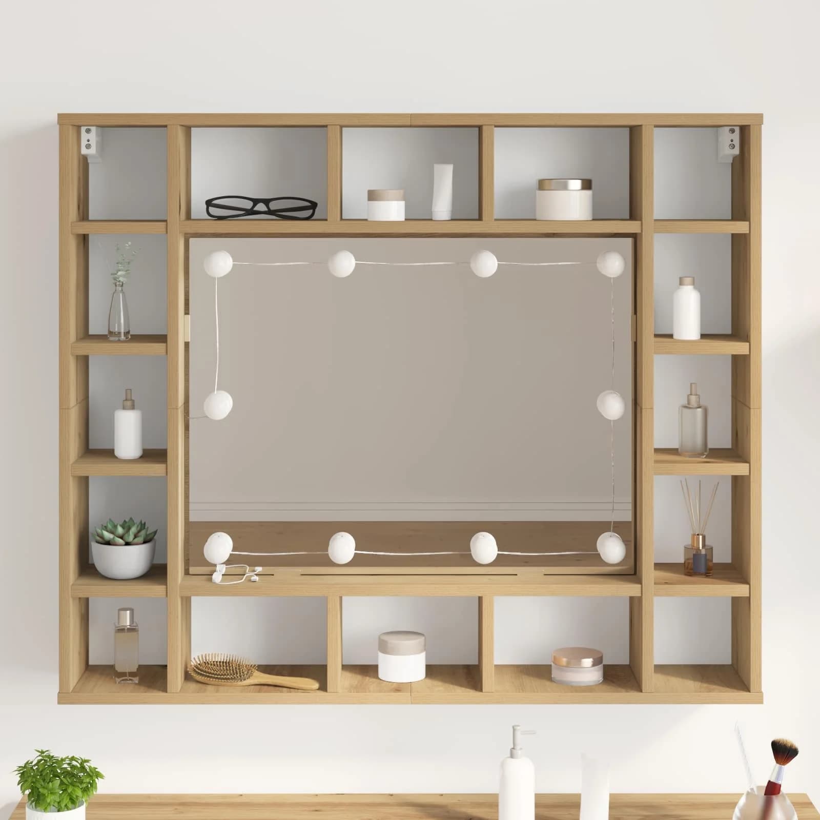 Ogledalni luči 12 kos Bela 4,5 x 4,5 x 4,7 cm Plastika