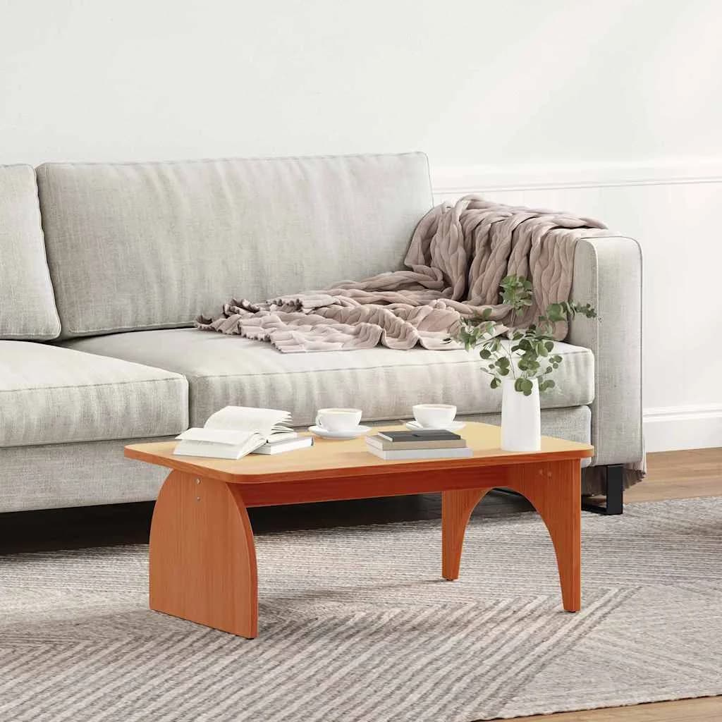 Klubska miza Voskast rjav 80 x 50 x 31 cm Trdna borovina - slika 4