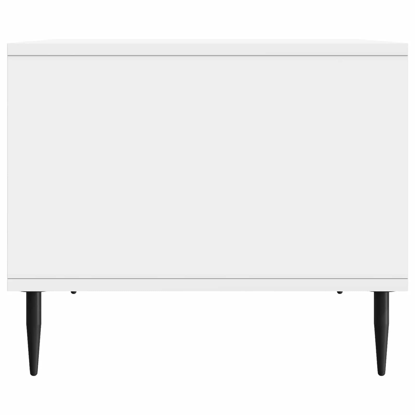 Klubska miza Bela visok sijaj 90 x 50 x 40 cm Inženirski les - slika 6