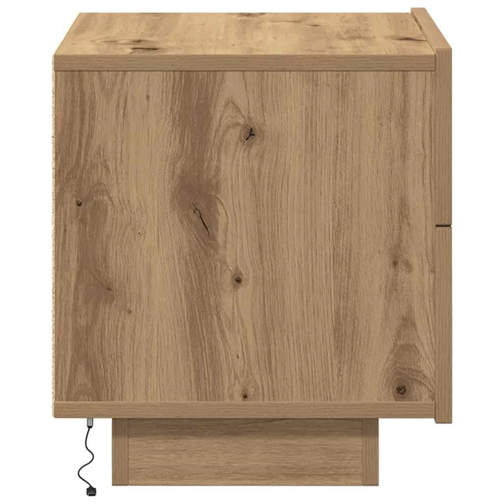 Nočna omarica Umetni hrast 70 x 36 x 40,5 cm Inženirski les - slika 8