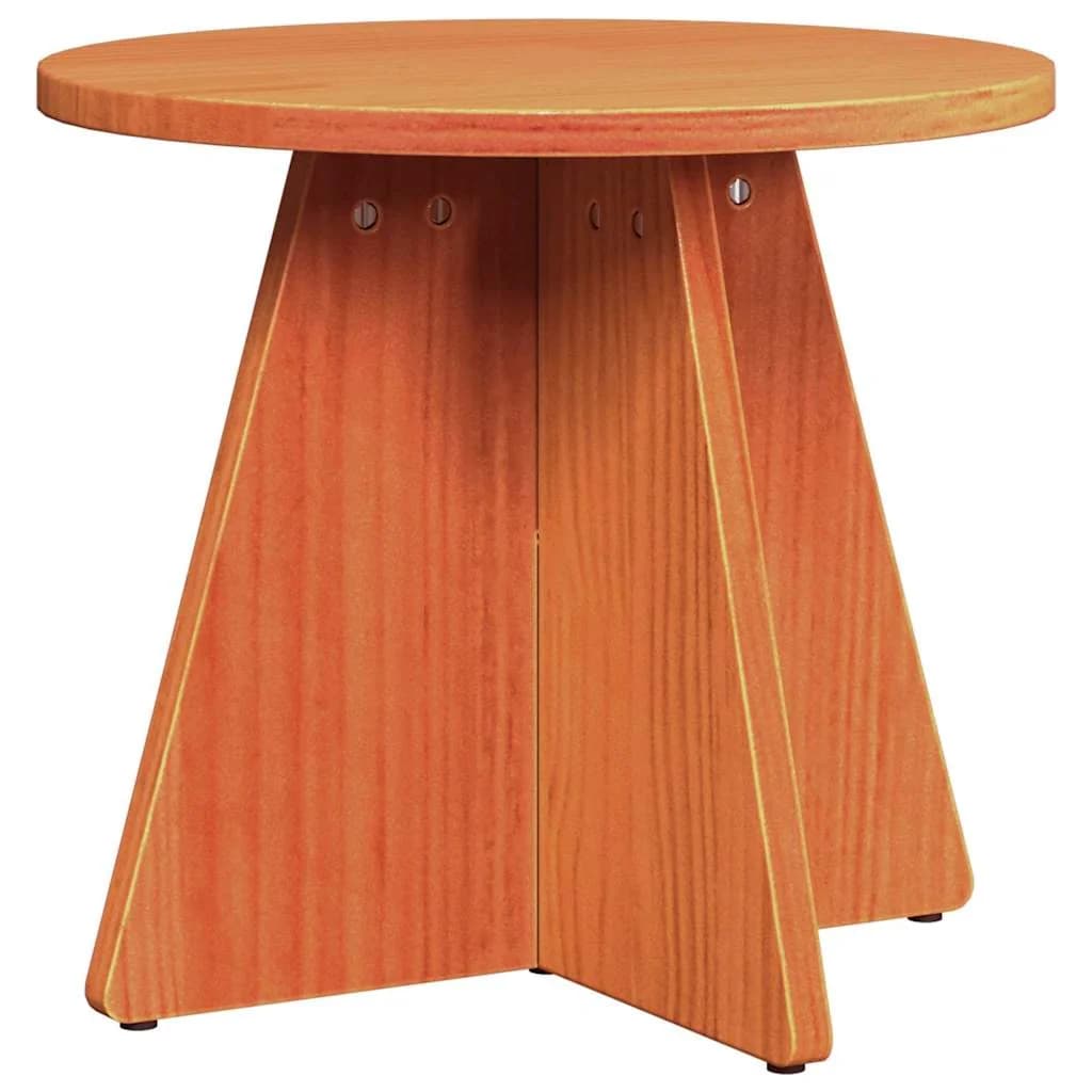 Klubska miza 3 kos Voskast rjav 49 x 49 x 30 cm - slika 6