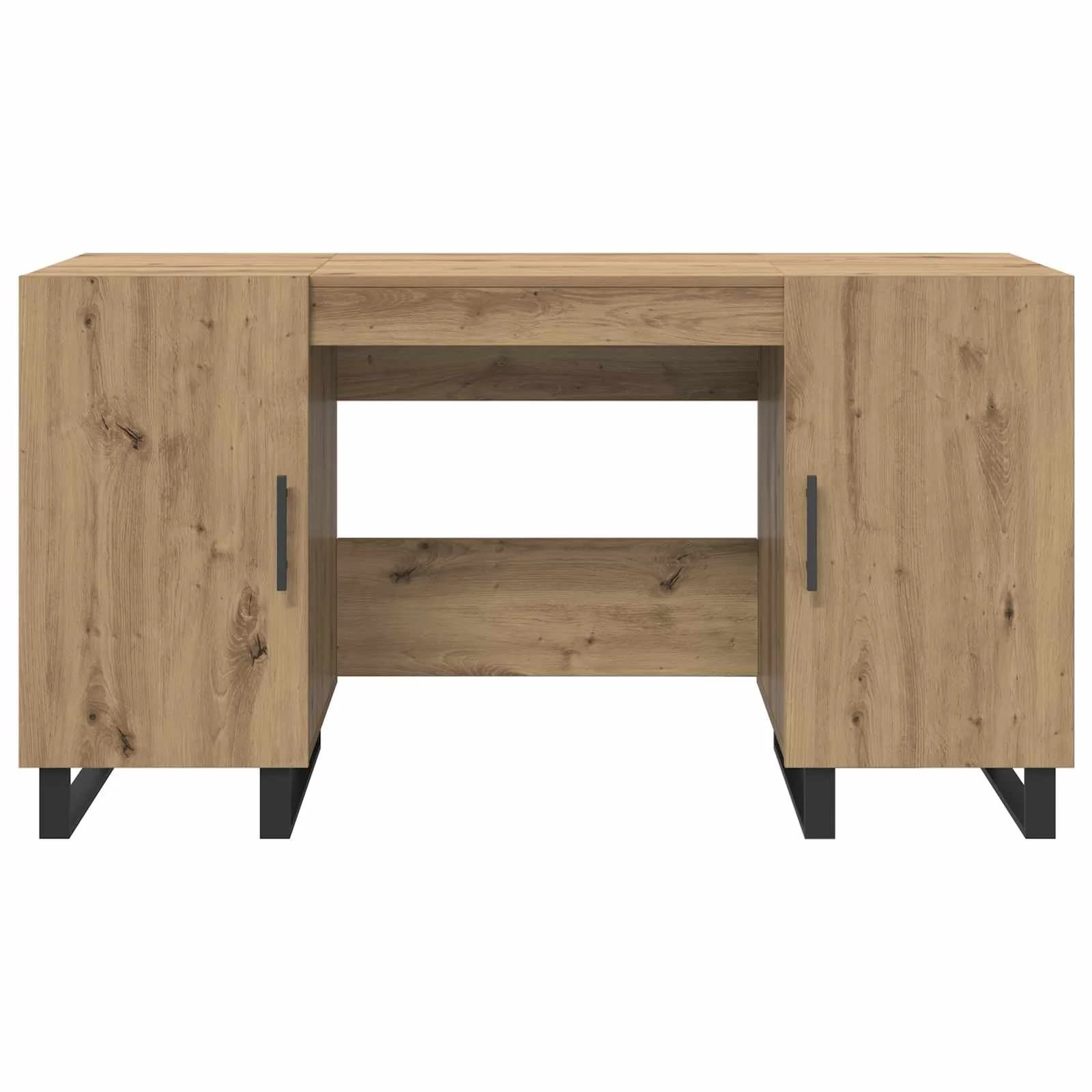Miza artisan hrast Inženirski les 140 x 50 x 75 cm - slika 6