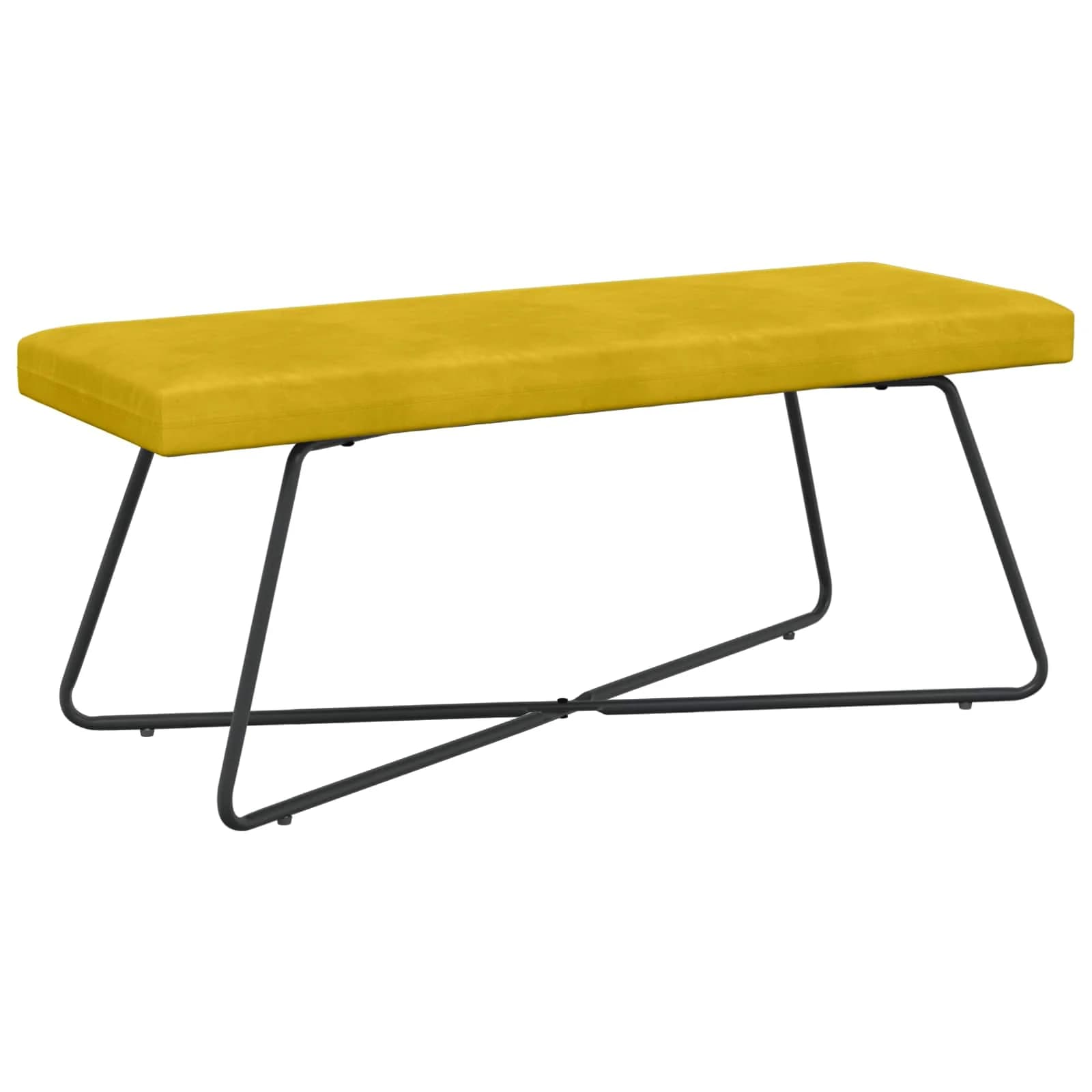 klop Rumena 110 x 40 x 45 cm Žamet - slika 2