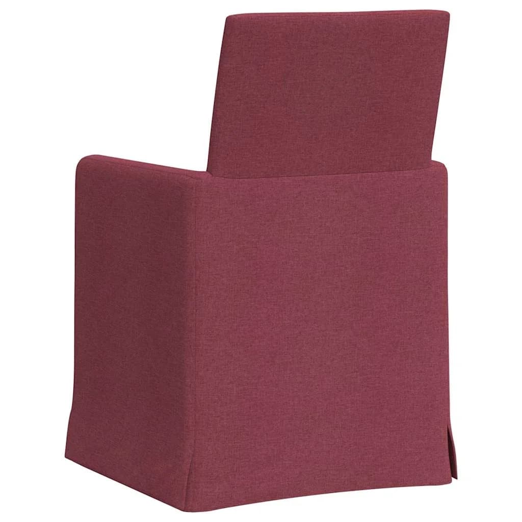 Jedilni stoli 2 kos blago vinsko rdeča 57 x 67 x 95 cm - slika 6