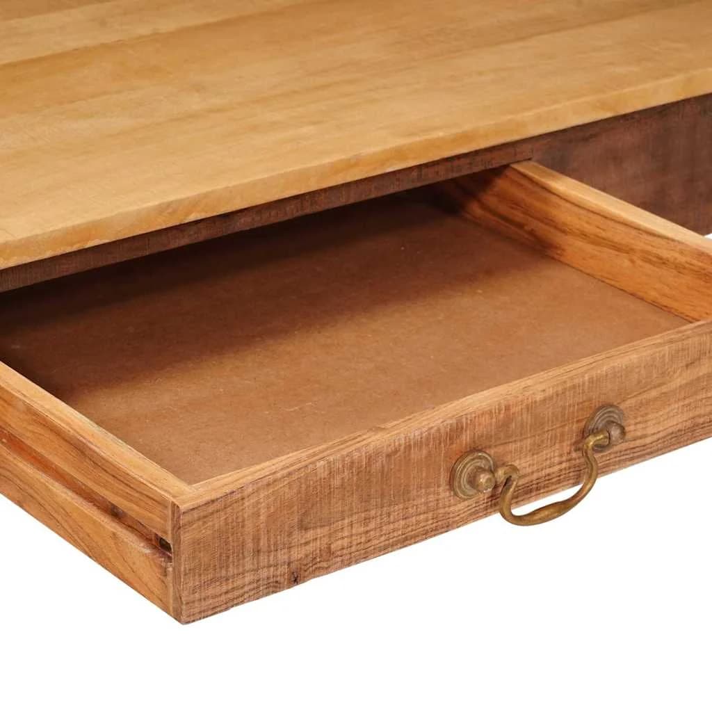 Klubska miza Rjava 110 x 55 x 40 cm Masiven les manga - slika 9