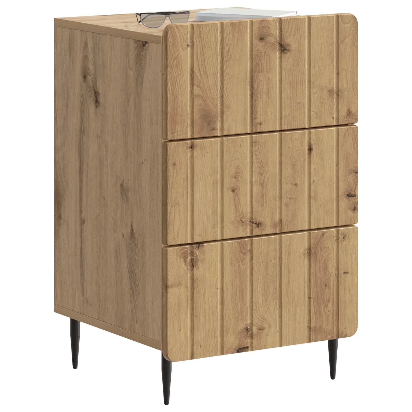 Nočna omarica Artisan hrast 43x 41 x 68 cm Inženirski les - slika 3