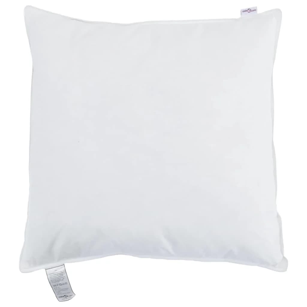 Vzglavnik 2 kos 50 x 50 cm Perje Bela - slika 6