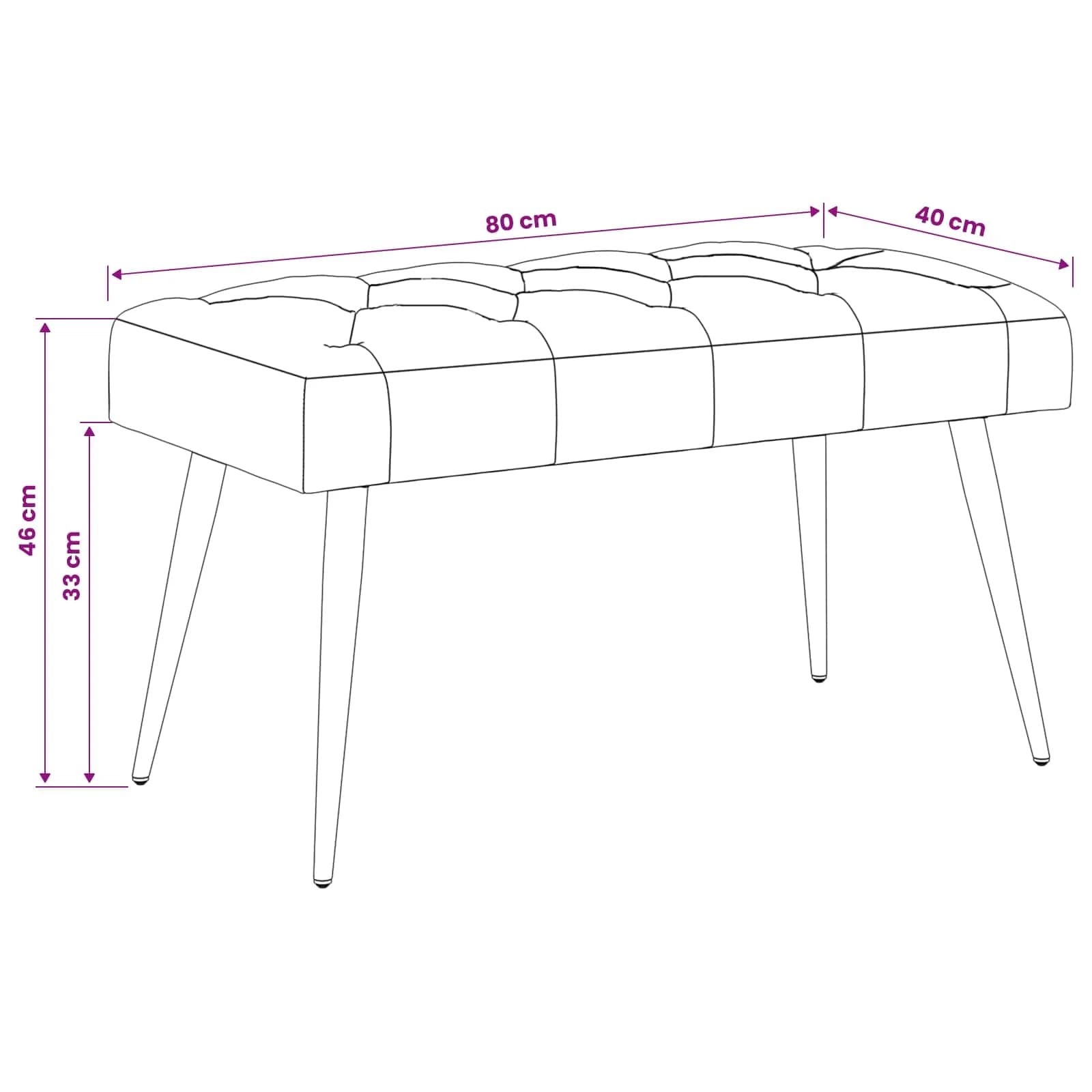 Klop s gumbnim oblazinjenjem Temno siva 80 x 40 x 46 cm Žamet - slika 9