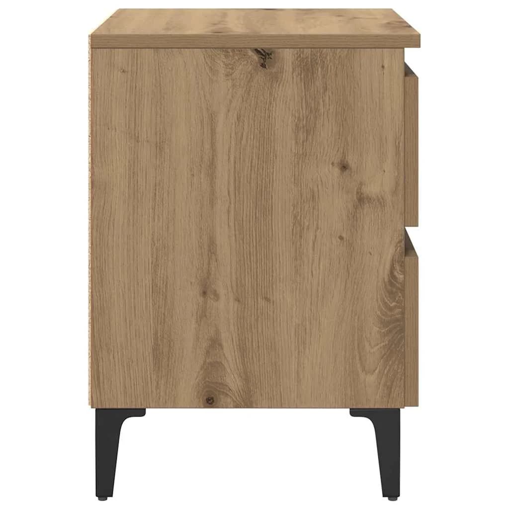 Nočna omarica Umetni hrast 40 x 35 x 50 cm Inženirski les - slika 7