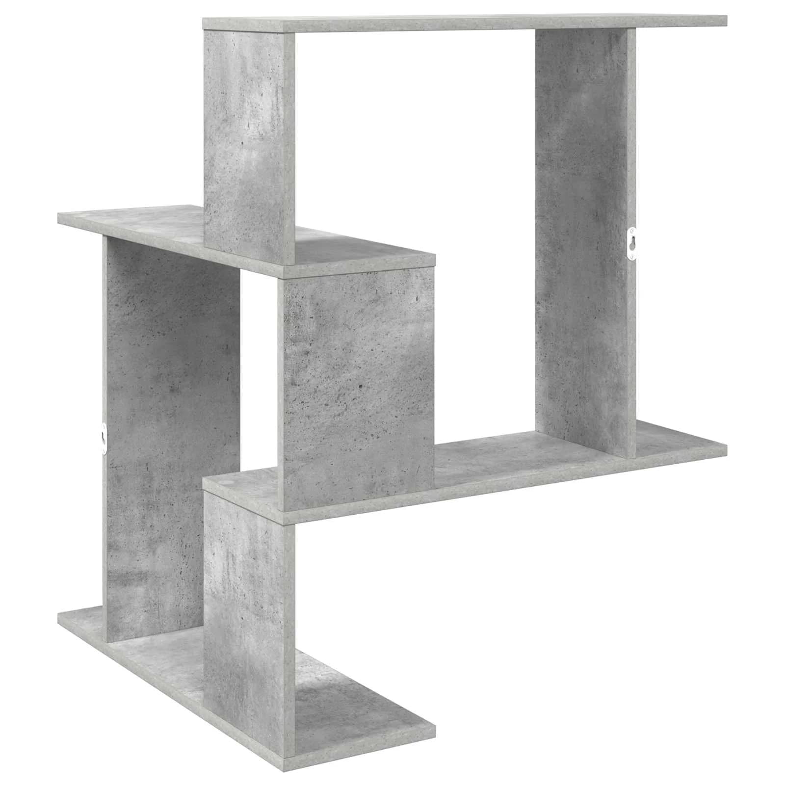 Stenska polica Betonsko siva 67 x 67 x 87 cm Inženirski les - slika 6